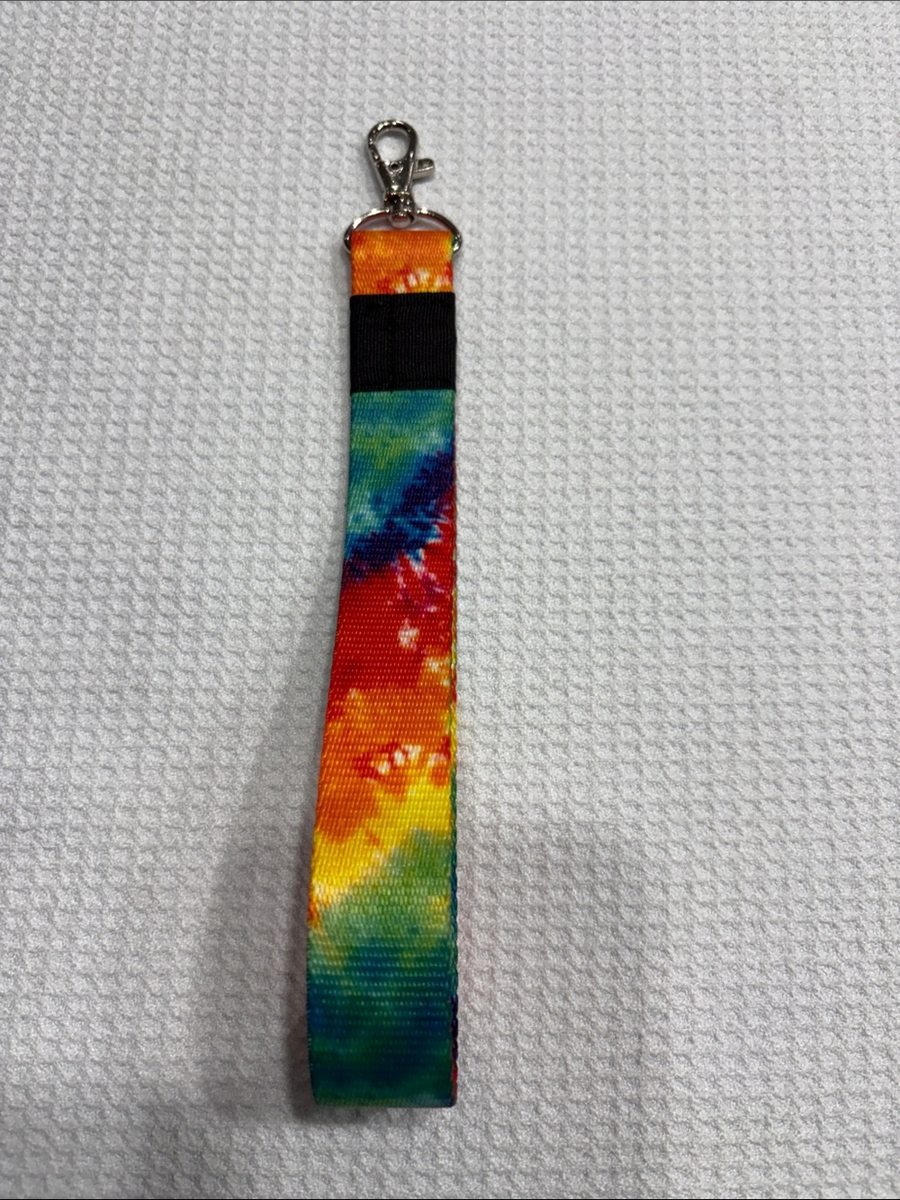 Tie-Dye Rainbow Wrist Strap Keychain